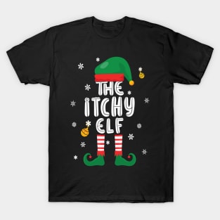 Itchy Elf - Christmas Little Helper Design T-Shirt